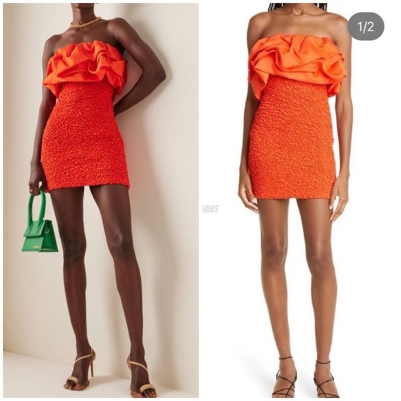 Mara Hoffman Kenza Ruffled Smocked Mini Dress
Poppy Red Size SZ L - Picture 3 of 12